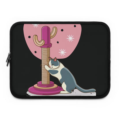 Cute Cat Hugging Scratcher | Laptop Sleeve