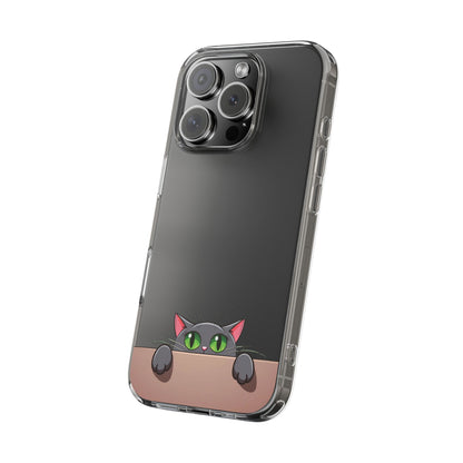 Phone Cases With Cute Cat Design - Clear Silicone Phone Cases Samsung and iPhone