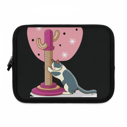 Cute Cat Hugging Scratcher | Laptop Sleeve