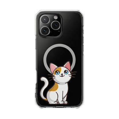 MagSafe® Cat-titude | Magnetic Clear Impact Case | Cute Calico Kitty Design