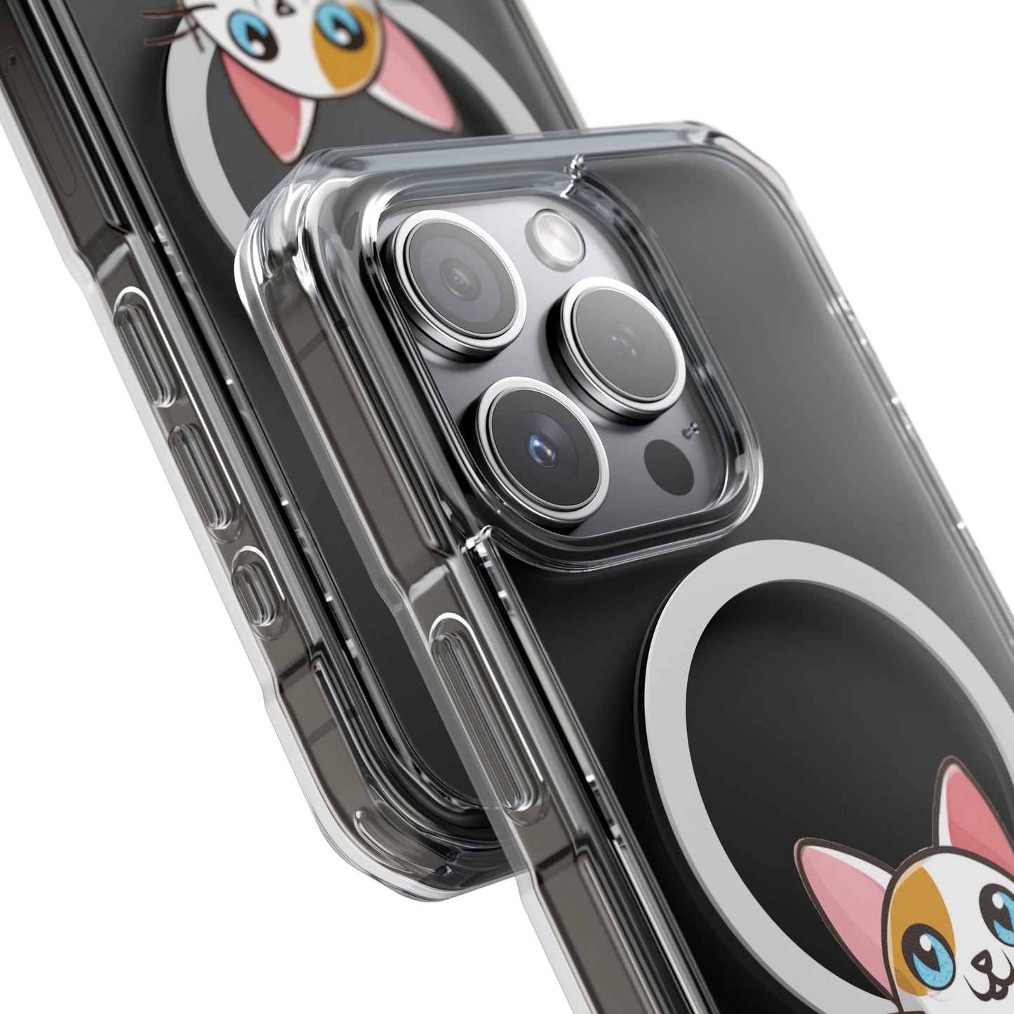 MagSafe® Cat-titude | Magnetic Clear Impact Case | Cute Calico Kitty Design