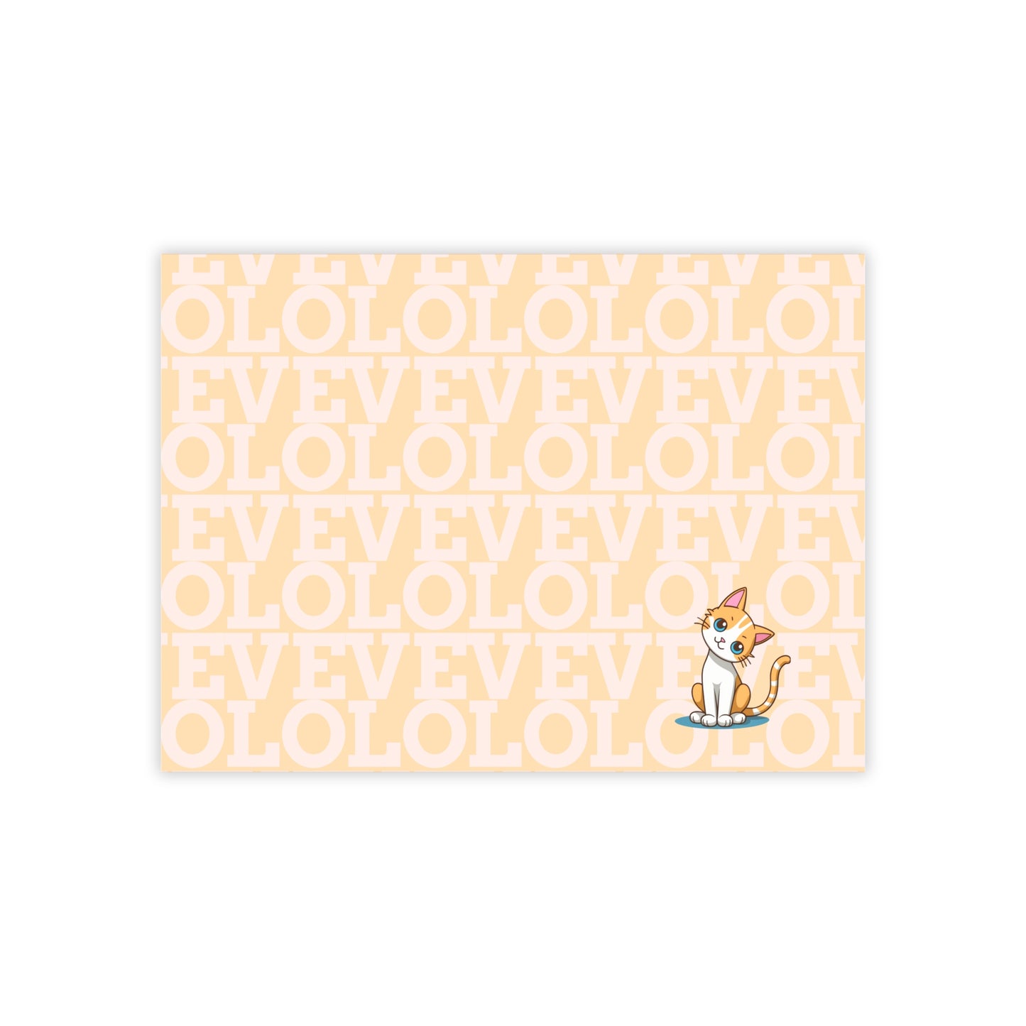 LOVE Post-it® Note Pads with Cute Orange Cat