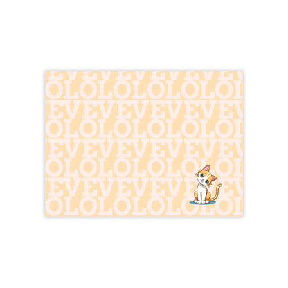 LOVE Post-it® Note Pads with Cute Orange Cat