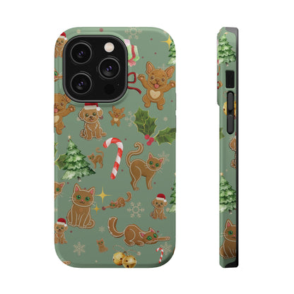 iPhone 17 Tough Case - Christmas Gingerbread Cookie & Candy Cane Pattern - Festive Holiday Protective Phone Cover for Winter Cheer