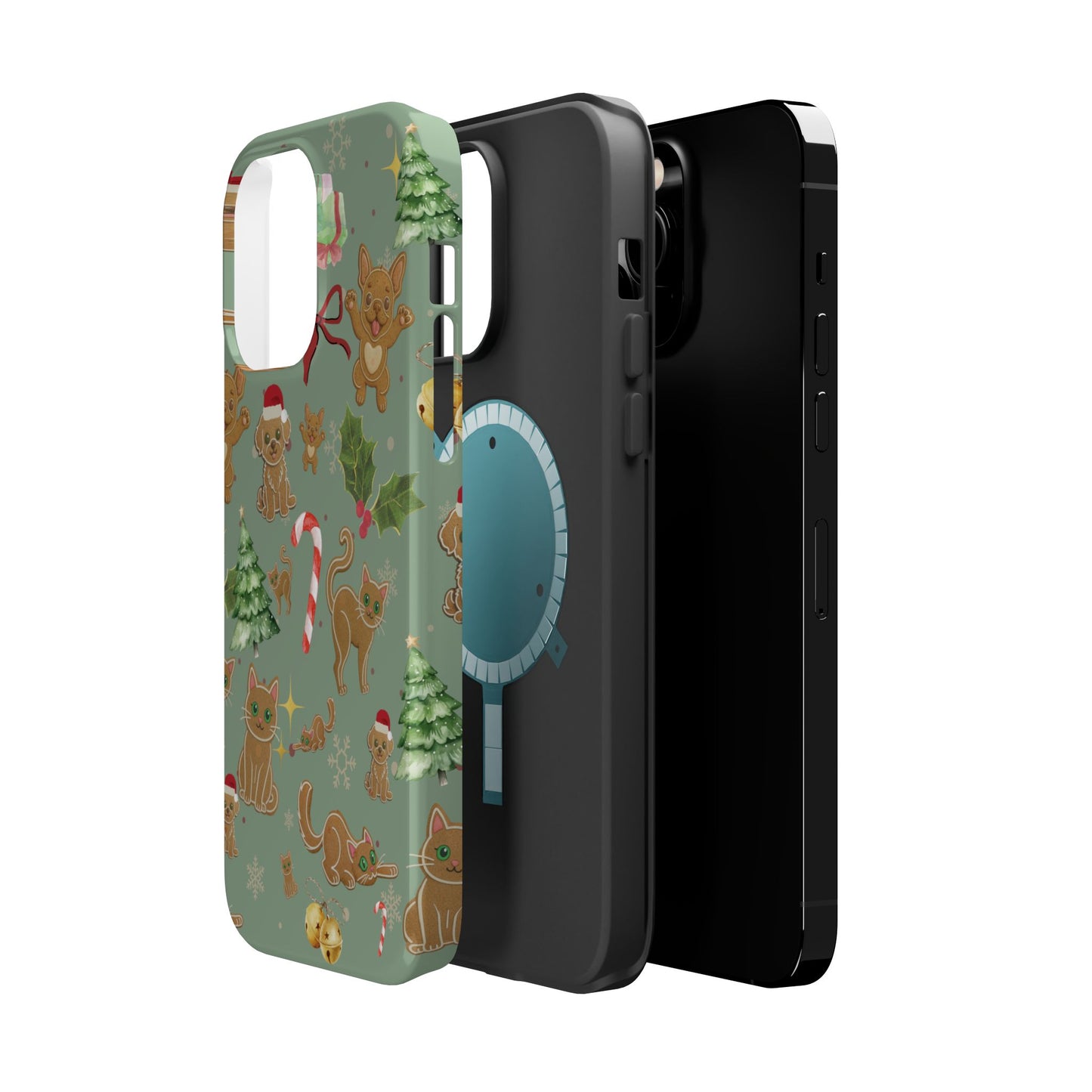 iPhone 17 Tough Case - Christmas Gingerbread Cookie & Candy Cane Pattern - Festive Holiday Protective Phone Cover for Winter Cheer