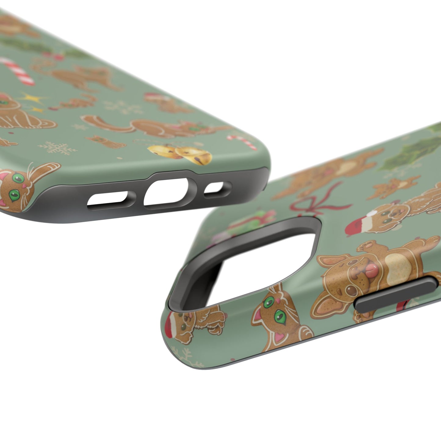 iPhone 17 Tough Case - Christmas Gingerbread Cookie & Candy Cane Pattern - Festive Holiday Protective Phone Cover for Winter Cheer