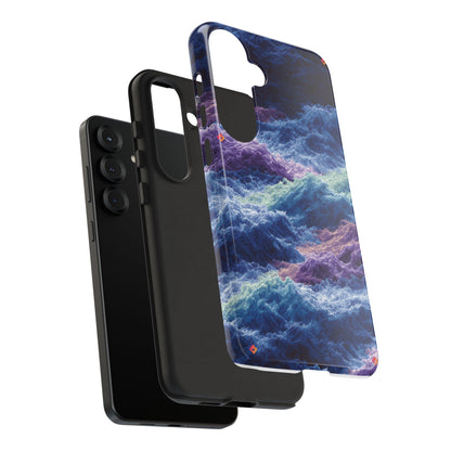 iPhone 17 Tough Case - Stormy Ocean Wave Pattern - Blue & Purple Water Design Protective Phone Cover for Sea Lovers