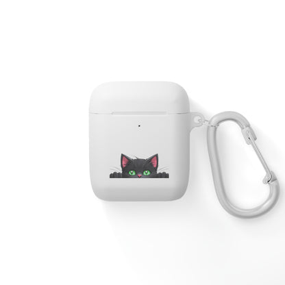 AirPods and AirPods Pro Case Cover - MEOW Cute Green Eyed Cat