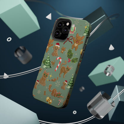 iPhone 17 Tough Case - Christmas Gingerbread Cookie & Candy Cane Pattern - Festive Holiday Protective Phone Cover for Winter Cheer