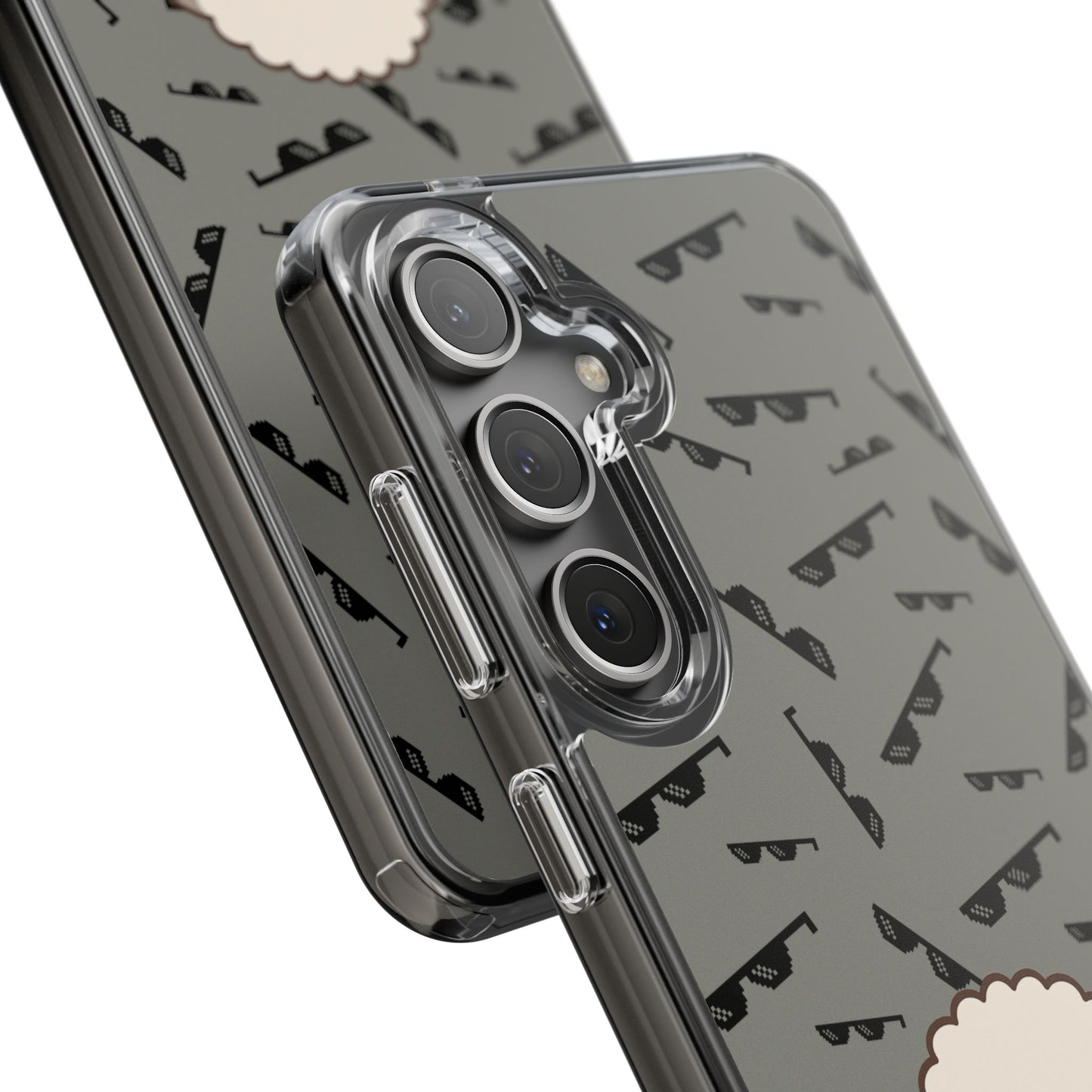 iPhone Case with Trendy Poodle and Sunglasses Pattern | Cute Kawaii Dog Design | Clear Protective Phone Cover