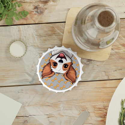 Cute Dog Bottle Opener | Magnetic Cap Opener with Cartoon Jack Russell Terrier