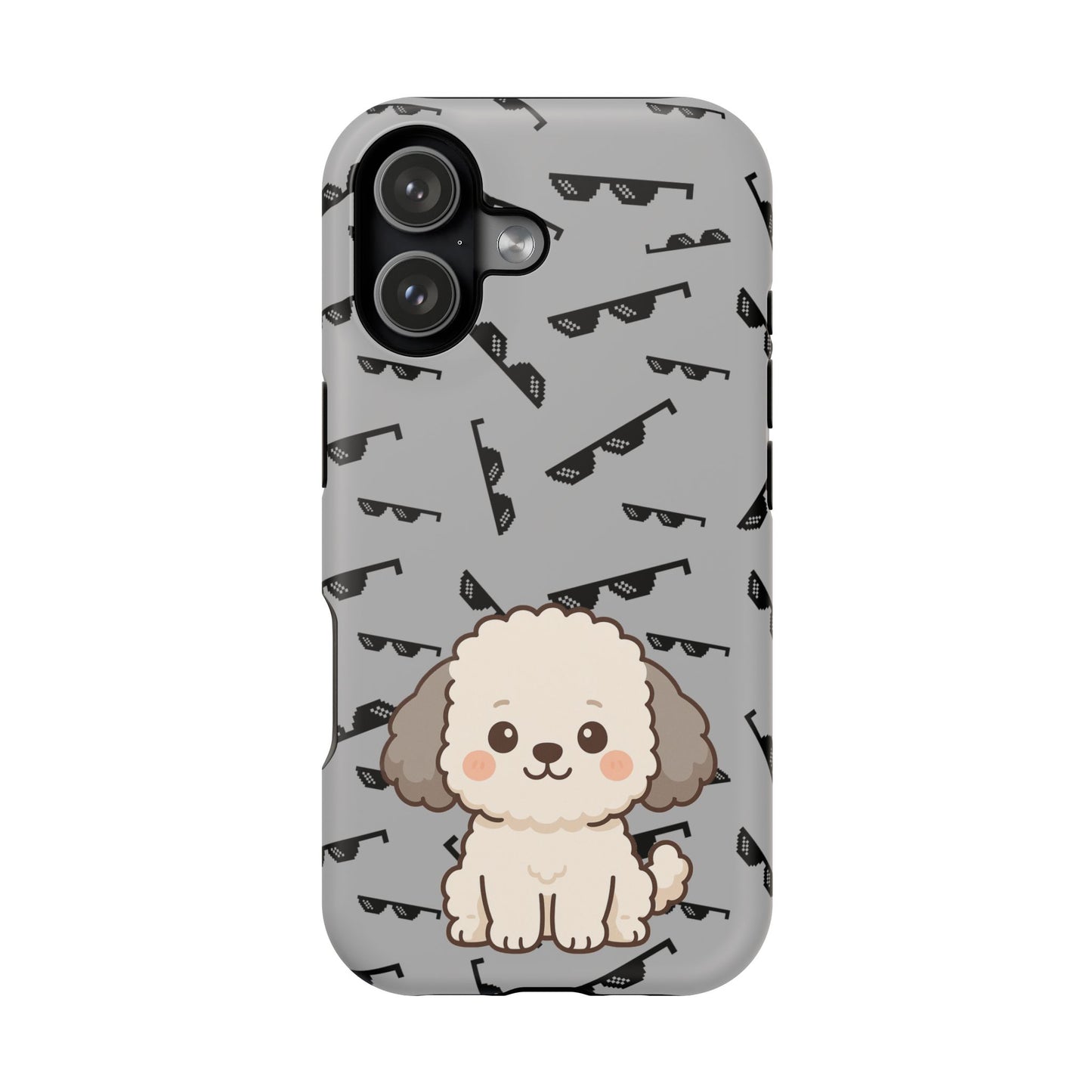 Cute Dog Magnetic Phone Case | Pet Lover Gift | Stylish Tough Cover | Cartoon Dog Print | MagSafe Compatible | Fun Phone Accessory