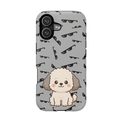 Cute Dog Magnetic Phone Case | Pet Lover Gift | Stylish Tough Cover | Cartoon Dog Print | MagSafe Compatible | Fun Phone Accessory