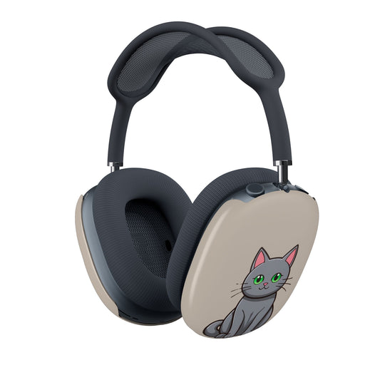 Cute Cat AirPods Max Shell Case, Cat Lover Gift, Kawaii Cat Accessory, Pet Owner Essential, Fun Earphone Protection - Meow Meow