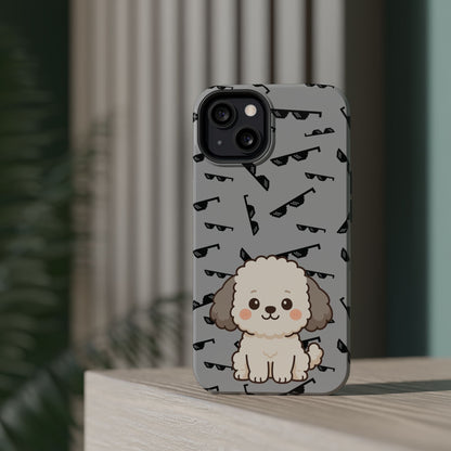 Cute Dog Magnetic Phone Case | Pet Lover Gift | Stylish Tough Cover | Cartoon Dog Print | MagSafe Compatible | Fun Phone Accessory