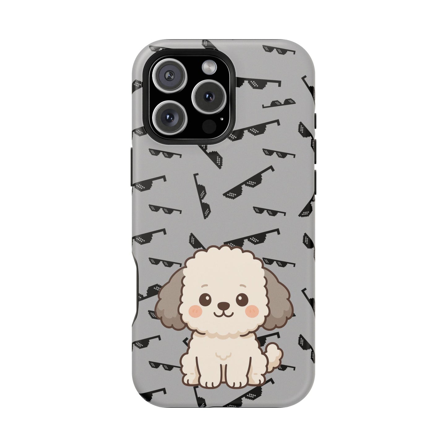 Cute Dog Magnetic Phone Case | Pet Lover Gift | Stylish Tough Cover | Cartoon Dog Print | MagSafe Compatible | Fun Phone Accessory