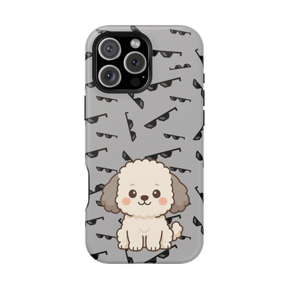 Cute Dog Magnetic Phone Case | Pet Lover Gift | Stylish Tough Cover | Cartoon Dog Print | MagSafe Compatible | Fun Phone Accessory