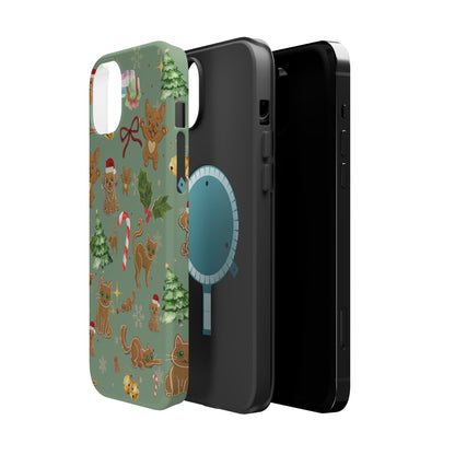 iPhone 17 Tough Case - Christmas Gingerbread Cookie & Candy Cane Pattern - Festive Holiday Protective Phone Cover for Winter Cheer