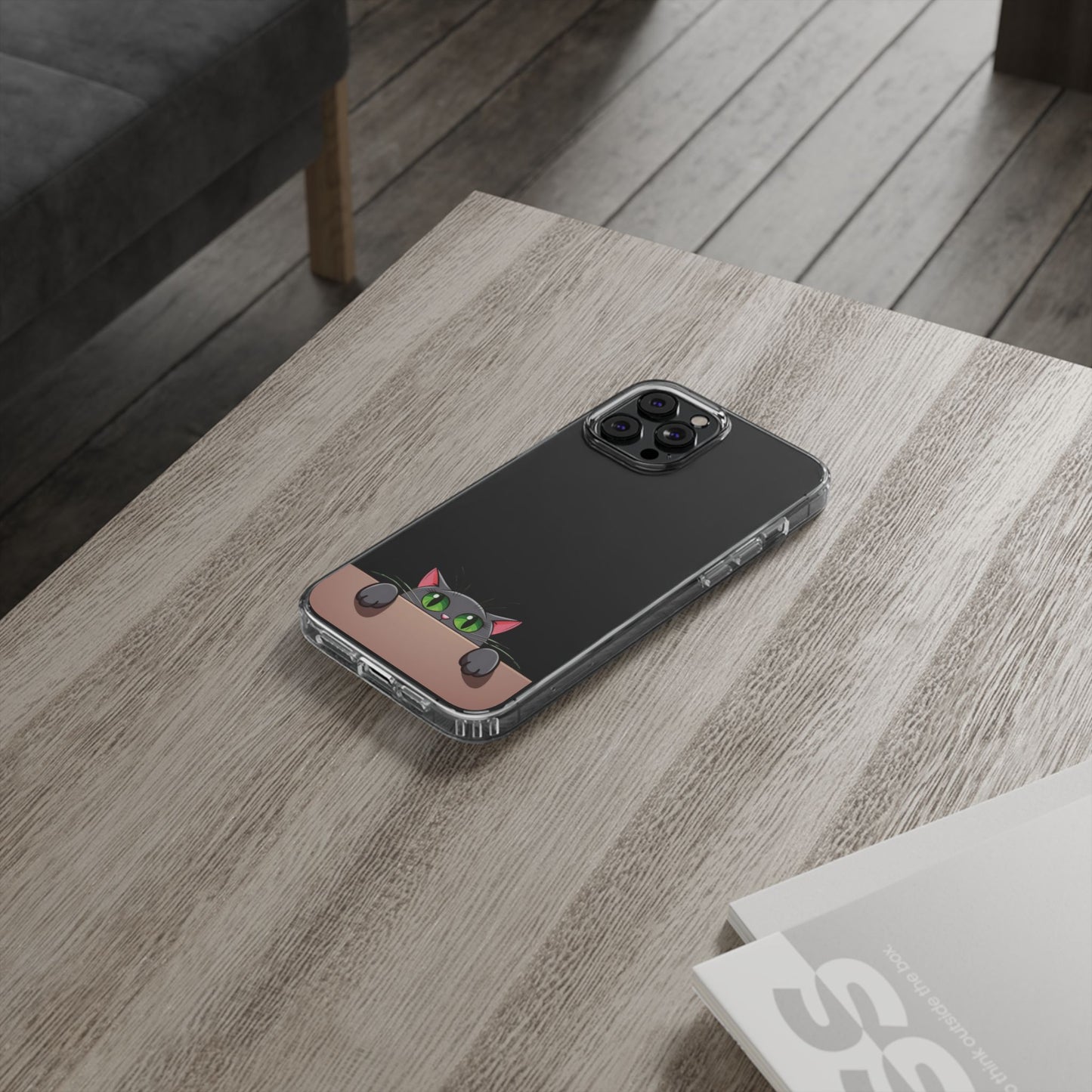 Phone Cases With Cute Cat Design - Clear Silicone Phone Cases Samsung and iPhone