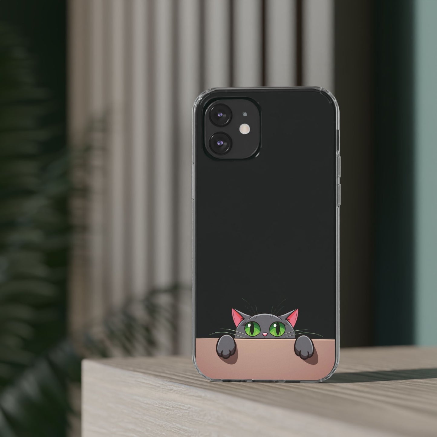 Phone Cases With Cute Cat Design - Clear Silicone Phone Cases Samsung and iPhone