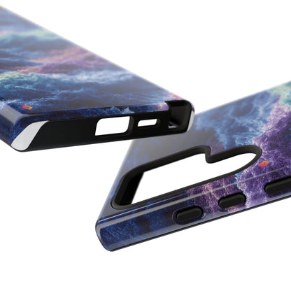 iPhone 17 Tough Case - Stormy Ocean Wave Pattern - Blue & Purple Water Design Protective Phone Cover for Sea Lovers