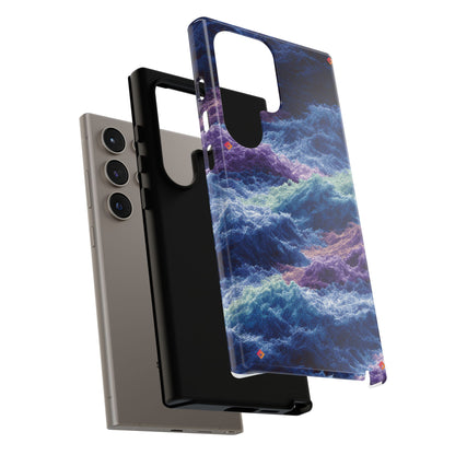 iPhone 17 Tough Case - Stormy Ocean Wave Pattern - Blue & Purple Water Design Protective Phone Cover for Sea Lovers