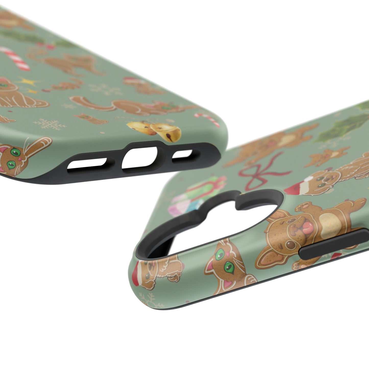 iPhone 17 Tough Case - Christmas Gingerbread Cookie & Candy Cane Pattern - Festive Holiday Protective Phone Cover for Winter Cheer