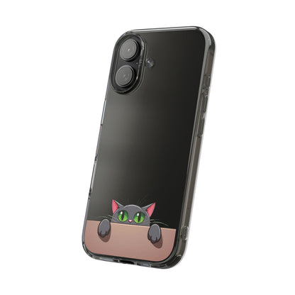 Phone Cases With Cute Cat Design - Clear Silicone Phone Cases Samsung and iPhone