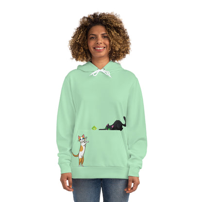 Playful Kittens Hoodie | Mint Meow Edition