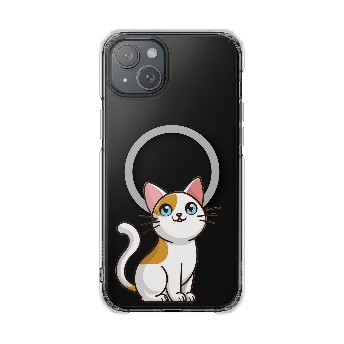 MagSafe® Cat-titude | Magnetic Clear Impact Case | Cute Calico Kitty Design