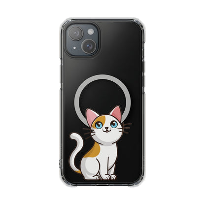 MagSafe® Cat-titude | Magnetic Clear Impact Case | Cute Calico Kitty Design