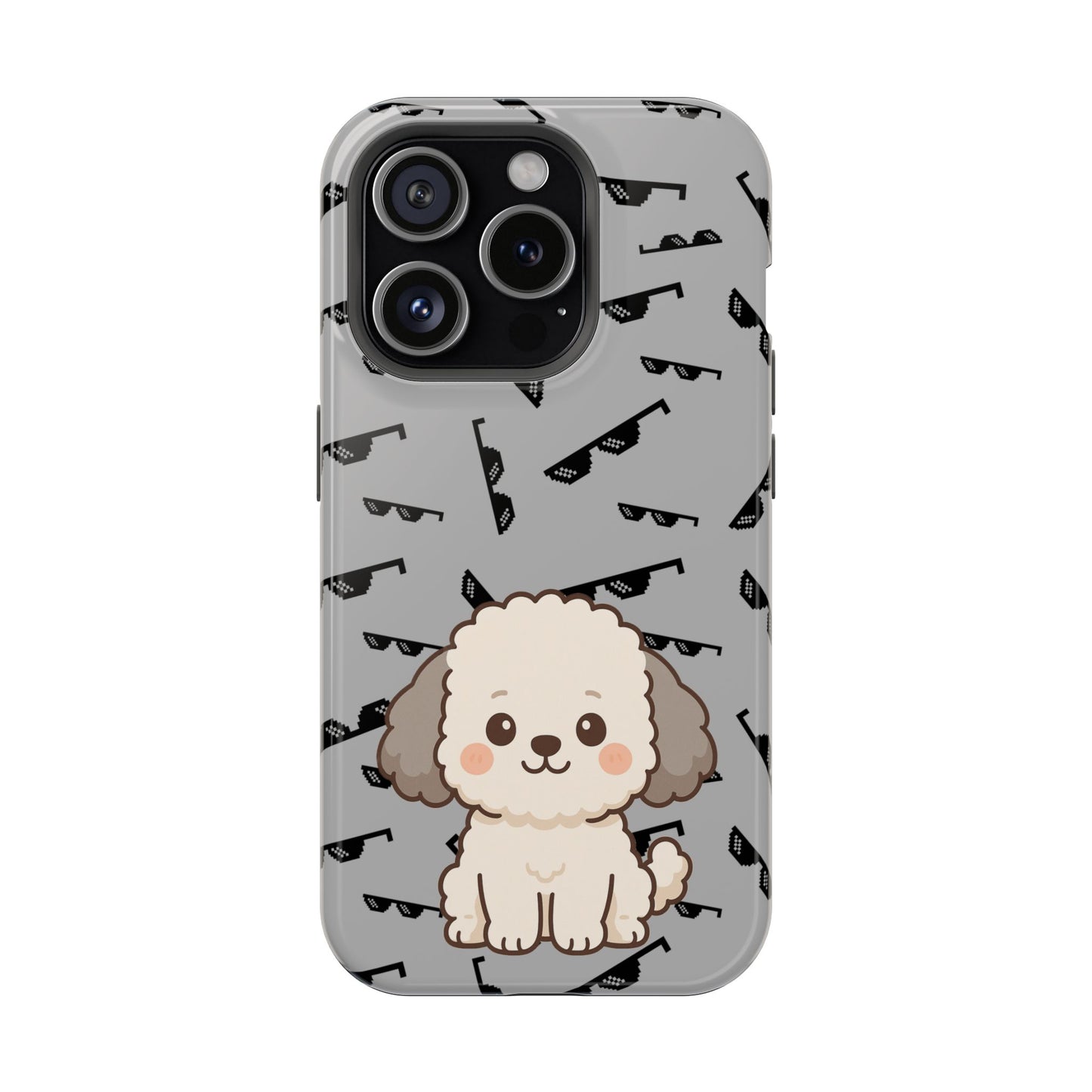 Cute Dog Magnetic Phone Case | Pet Lover Gift | Stylish Tough Cover | Cartoon Dog Print | MagSafe Compatible | Fun Phone Accessory