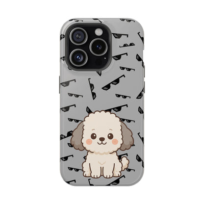 Cute Dog Magnetic Phone Case | Pet Lover Gift | Stylish Tough Cover | Cartoon Dog Print | MagSafe Compatible | Fun Phone Accessory