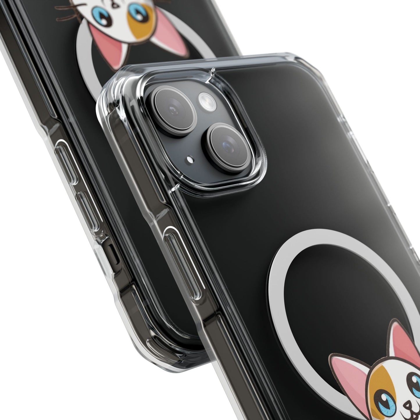 MagSafe® Cat-titude | Magnetic Clear Impact Case | Cute Calico Kitty Design