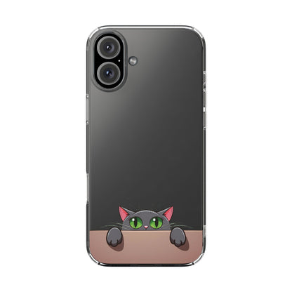 Phone Cases With Cute Cat Design - Clear Silicone Phone Cases Samsung and iPhone