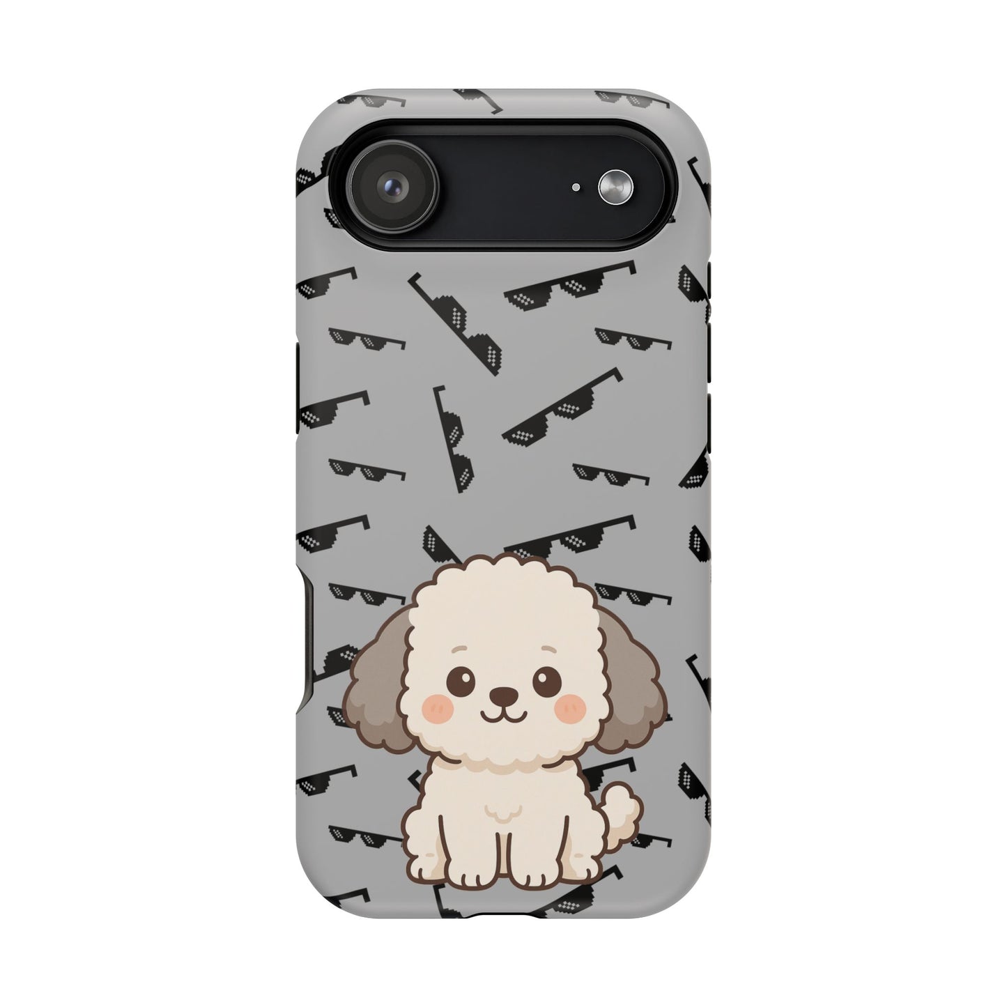Cute Dog Magnetic Phone Case | Pet Lover Gift | Stylish Tough Cover | Cartoon Dog Print | MagSafe Compatible | Fun Phone Accessory