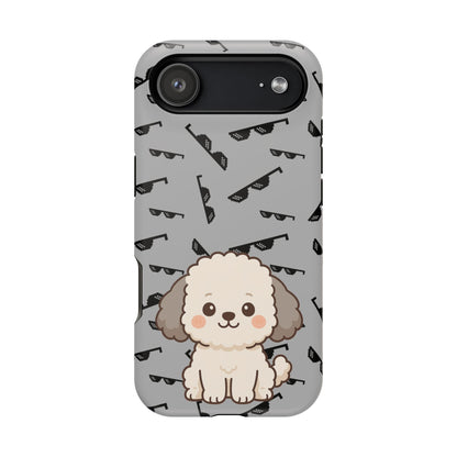 Cute Dog Magnetic Phone Case | Pet Lover Gift | Stylish Tough Cover | Cartoon Dog Print | MagSafe Compatible | Fun Phone Accessory