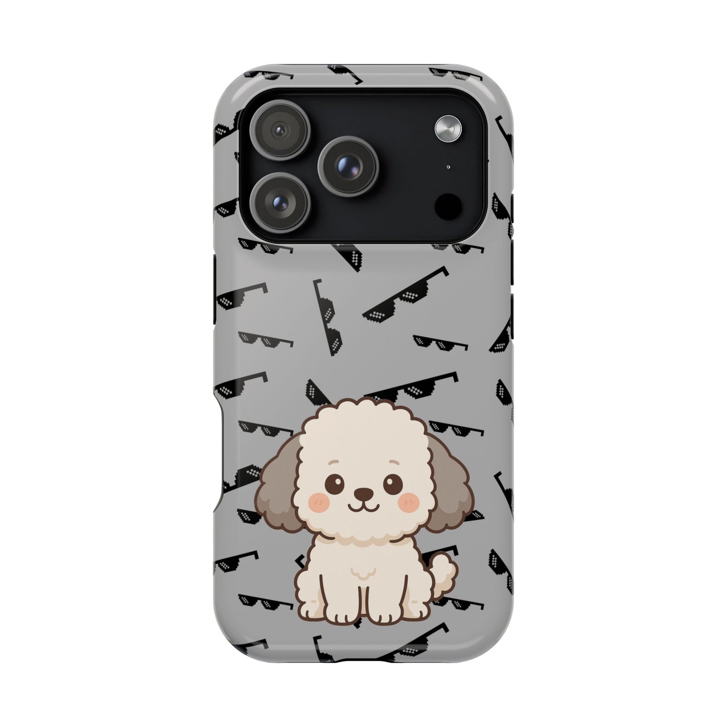 Cute Dog Magnetic Phone Case | Pet Lover Gift | Stylish Tough Cover | Cartoon Dog Print | MagSafe Compatible | Fun Phone Accessory