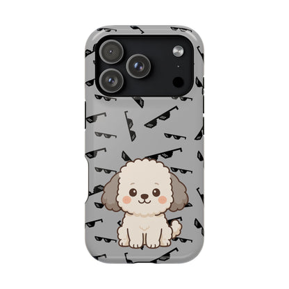 Cute Dog Magnetic Phone Case | Pet Lover Gift | Stylish Tough Cover | Cartoon Dog Print | MagSafe Compatible | Fun Phone Accessory