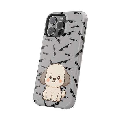 Cute Dog Magnetic Phone Case | Pet Lover Gift | Stylish Tough Cover | Cartoon Dog Print | MagSafe Compatible | Fun Phone Accessory