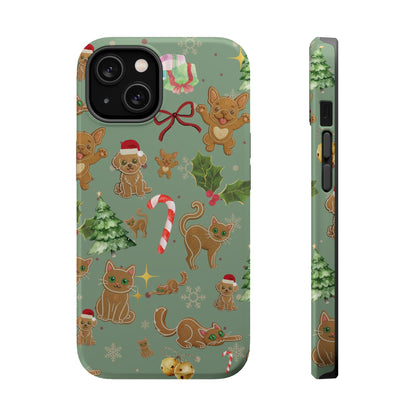 iPhone 17 Tough Case - Christmas Gingerbread Cookie & Candy Cane Pattern - Festive Holiday Protective Phone Cover for Winter Cheer