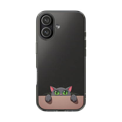 Phone Cases With Cute Cat Design - Clear Silicone Phone Cases Samsung and iPhone