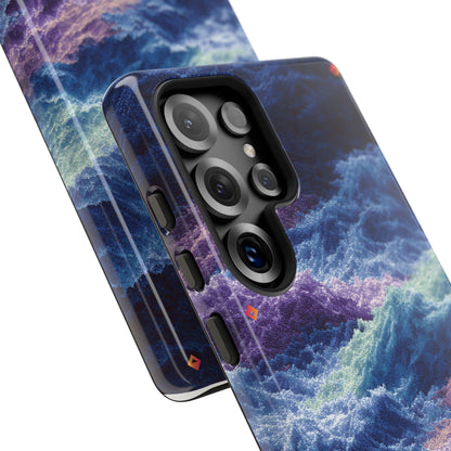 iPhone 17 Tough Case - Stormy Ocean Wave Pattern - Blue & Purple Water Design Protective Phone Cover for Sea Lovers