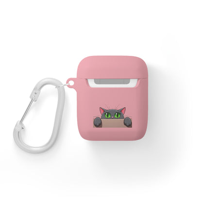 AirPods and AirPods Pro Case Cover - MEOW Cute Green Eyed Cat
