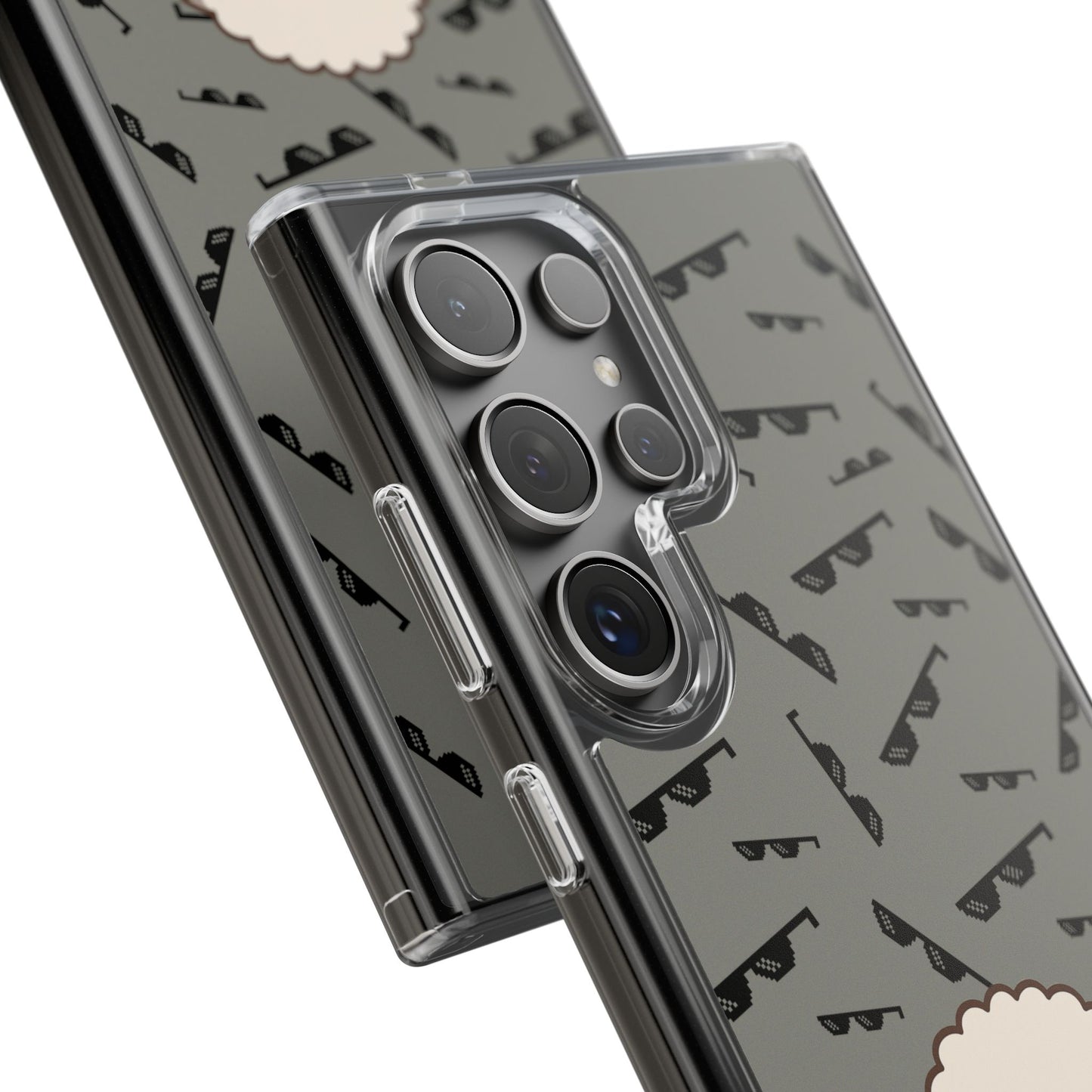 iPhone Case with Trendy Poodle and Sunglasses Pattern | Cute Kawaii Dog Design | Clear Protective Phone Cover