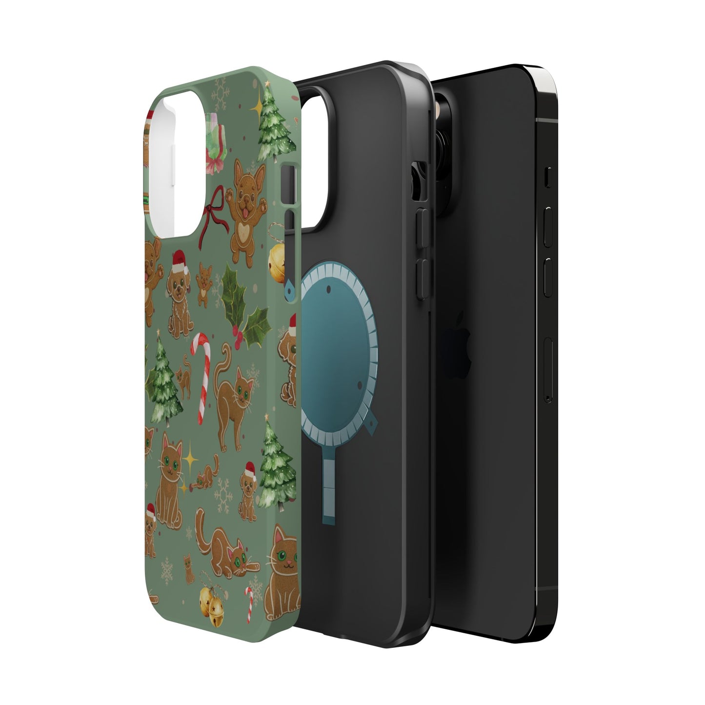 iPhone 17 Tough Case - Christmas Gingerbread Cookie & Candy Cane Pattern - Festive Holiday Protective Phone Cover for Winter Cheer