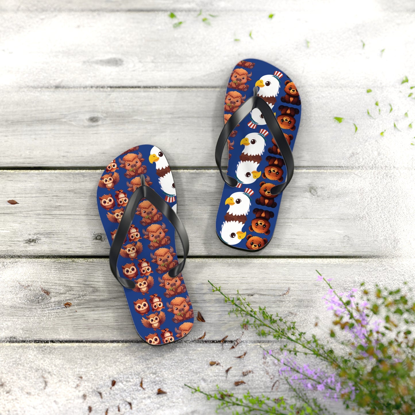 Flip Flops Cute Animal Print | Fun Summer Sandals for Beach Days, Poolside Chill, and Animal Lovers