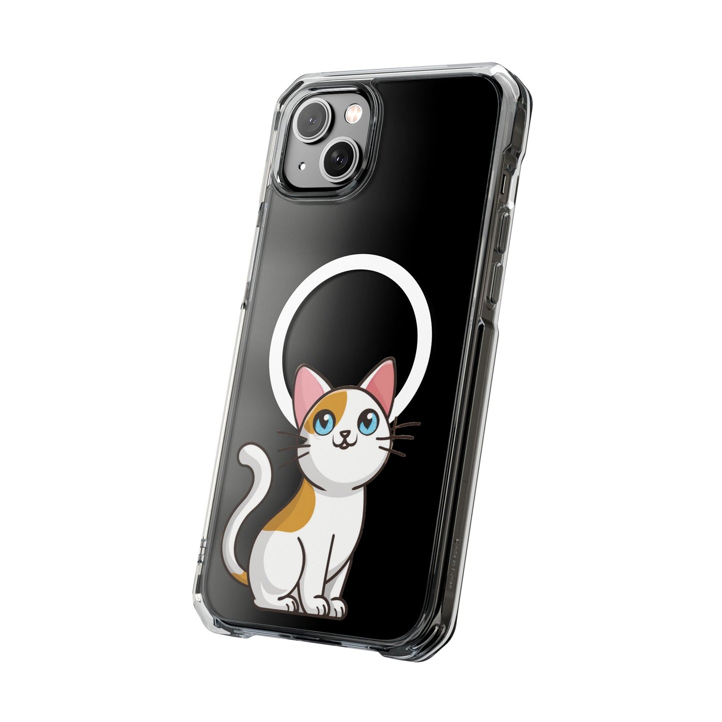 MagSafe® Cat-titude | Magnetic Clear Impact Case | Cute Calico Kitty Design