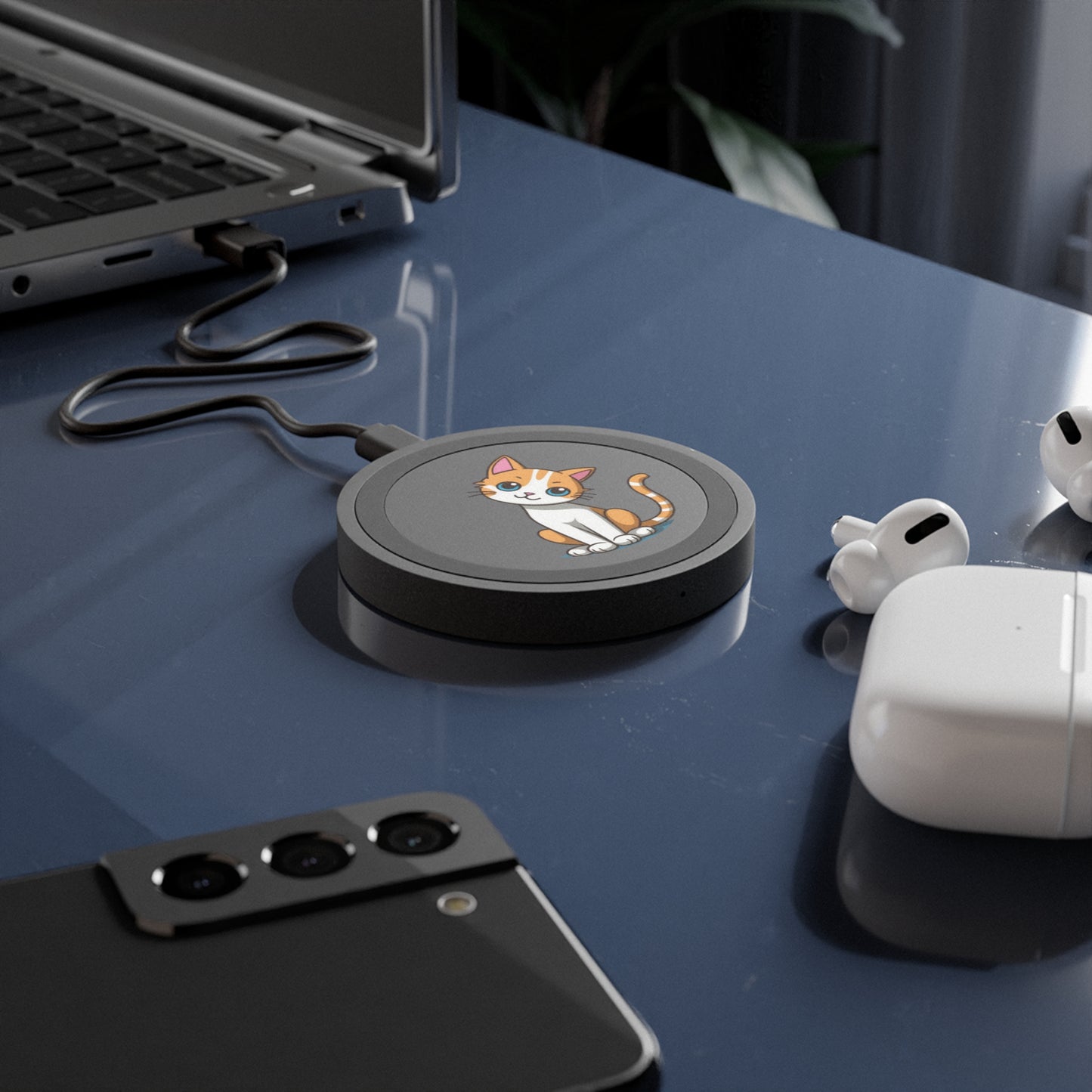 Lovely Cute Kitty Cat Quake Wireless Charging Pad Dock