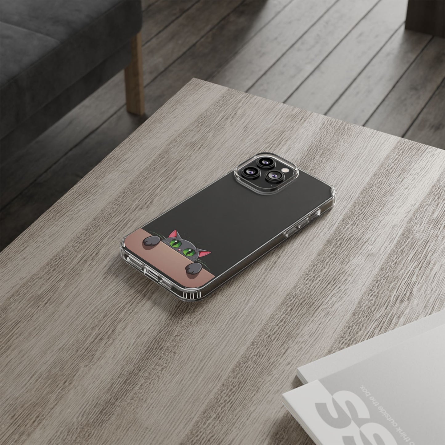 Phone Cases With Cute Cat Design - Clear Silicone Phone Cases Samsung and iPhone